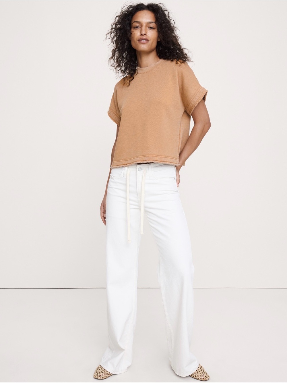 NWT Banana Republic Terry Sweatshirt Bistre Brown Sz Large (#899786)
